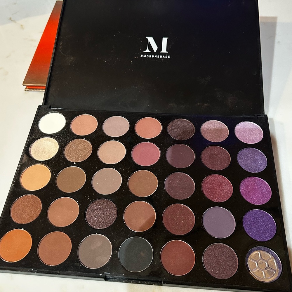 Morphe Eyeshadow Palette - Purple, Brown, and Gold Tones
